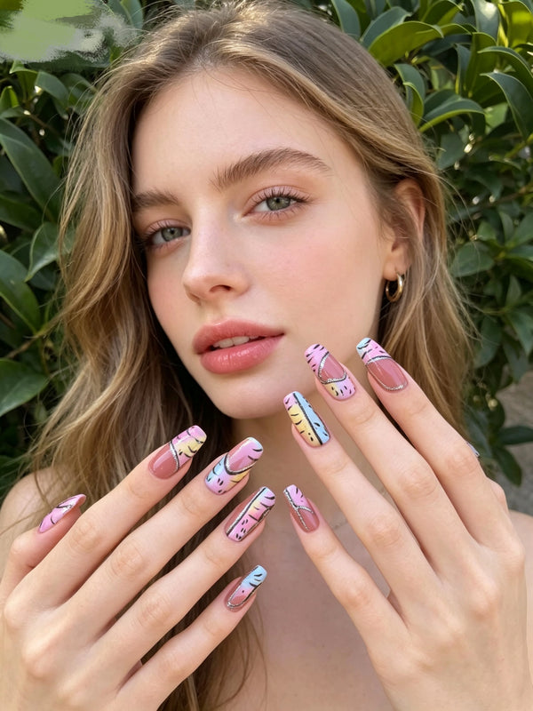 handmade 3d flowers nails